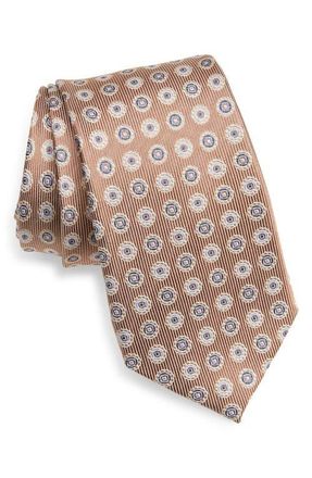 Nordstrom Medallion Jacquard Silk Tie in Brown at Nordstrom