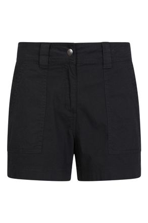 Mountain Warehouse Coast Womens Shorty Shorts - Lightweight Ladies Pants, Breathable, Pockets, Stretchable Trousers - for Spring Summer, Travelling & Oudoors Black (Shor