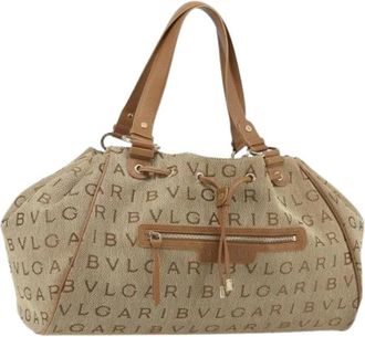 Bulgari Pre-owned Shoulder Bags, female, Beige, Size: ONE SIZE Pre-owned Vintage Tote Bag