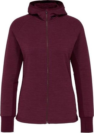 Stoic MerinoFleece260 FlenSt. II Zip Hoody Merinohoodie f&uuml;r Damen | rot