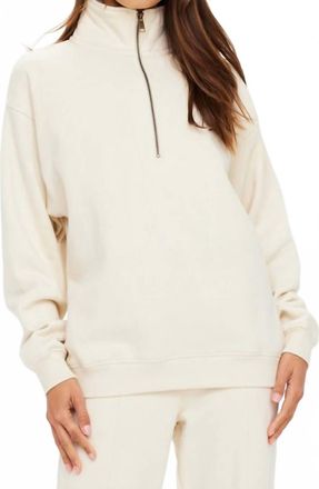 The Upside Hamilton Wren Half Zip Sweater In White