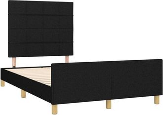 vidaXL Giroletto senza Materasso Nero 120x190 cm in Tessuto - Vidaxl