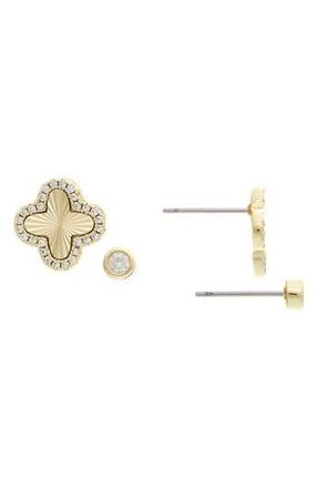 Rivka Friedman Set of 2 Cubic Zirconia Stud Earrings in Gold /Cz at Nordstrom Rack
