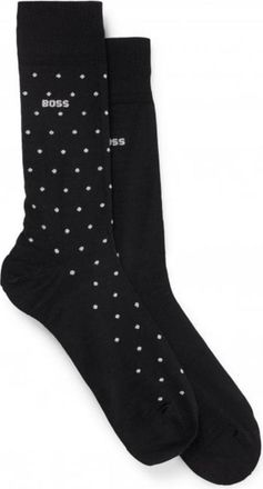 HUGO BOSS 2 Pack Cotton-Blend Socks, Size 40-46