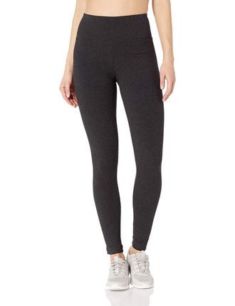 Bally Total Fitness Womens The Legacy Tummy Control Legging, Heather Charcoal, X-Large