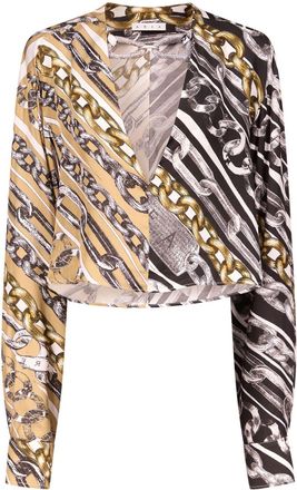 Area Crystal Link blouse - Zwart