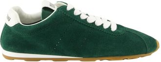 Miu Miu Zapatillas de ante Plume - Shoes - Mujer - Verde - 37 EU