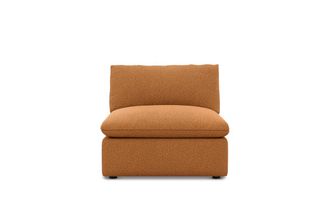 Castlery Customized Brown Armless Sofa | Dawson by Castlery, Orange, Furniture for Living Room