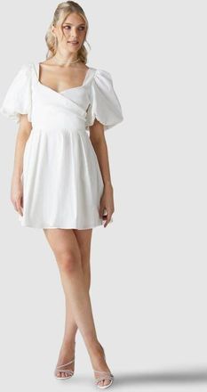 Coast Puff Sleeve Mini Wedding Dress in Ivory at Nordstrom, Size 4
