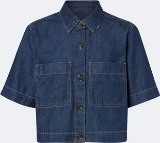Veronica Beard Spruce cotton denim shirt