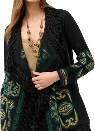Johnny Was Womens Biya Draped Sweater In Black
