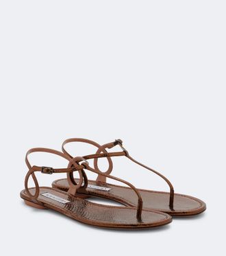 Aquazzura Almost Bare leather thong sandals