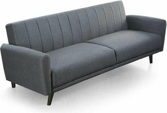 Home Heavenly Home Heavenly- Sof&aacute; Cama Axel, Sof&aacute; 3 Plazas Clic Clac Tapizado En Tela Antimanchas Con Patas Negras 214x80x85 Cm Color: Gris