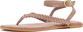 Free People Waverly Whipstitch Thong Womens Sandals Pearl Blush Suede Co : EU 40 (US Womens 10) M, Leather