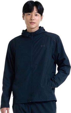 Under Armour Mens Storm Run Hooded Jacket Black/Reflect L