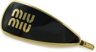 Miu Miu Pre-owned Accessories, female, Black, Size: ONE SIZE Pre-owned Metal Hair Accessory