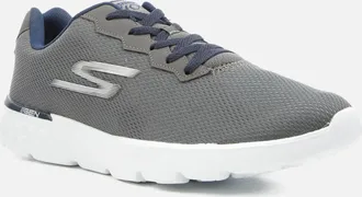 Skechers Mens Go Run 400 Trainers Shoe In Charcoal/navy
