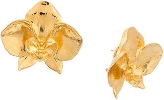 Oscar De La Renta Orchid Earrings