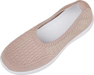 Generic Slip On Trainers Women Mesh Casual Walking Shoe Solid Color Breathable Lightweight Non-Slip Comfortable Running Shoes Gym Tennis Workout Pink