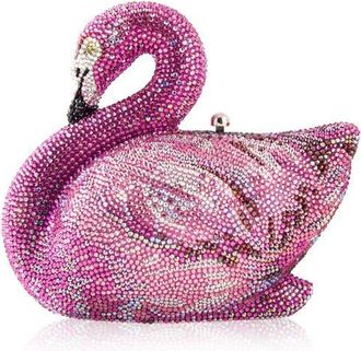 Judith Leiber Flamingo Clutch in Silver Rose Multi at Nordstrom