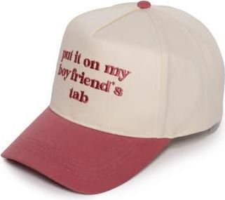 David and Young Put it on Boyfriends Tab Cotton Baseball Cap in Dusty Rose at Nordstrom Rack