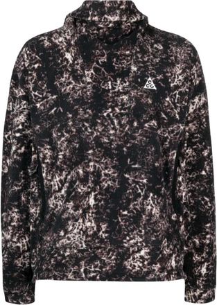 Nike Abstract Print Hoodie - Heren - Sportshirts - Zwart - XL - Fitness