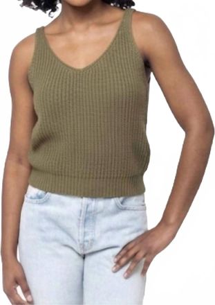Allude Womens Tank Top In Olio Green