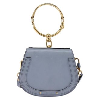 Chlo&eacute; Nile Leather Blue Leather Handbag (Pre-Owned)