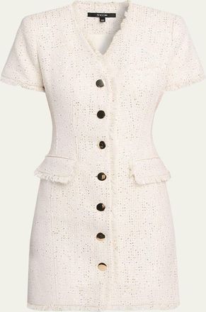 Toccin Phoebe Sequined Tweed Mini Dress
