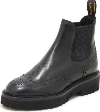 Doucal's Dd 8851Philuf 214Nn 00 Brogue Boots - Dames - Chelseaboots - Zwart - 36 EU - Leer - Schoenen