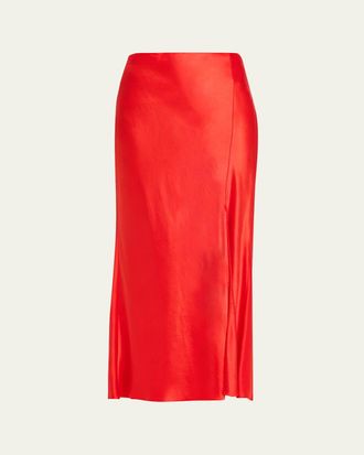 Jason Wu Satin Twill Bias Midi Skirt