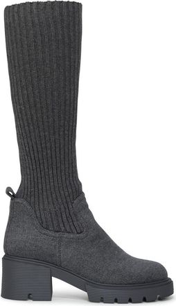 Belle & Bloom Tokyo Lights Rib Sock Boot in Grey at Nordstrom, Size 10
