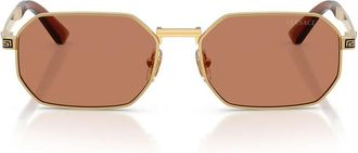 Versace Ve 2297 Zonnebril - unisex - Zonnebrillen - Geel - 54 MM - Leer - Accessoires
