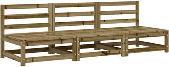 vidaXL Vidaxl - Divani Giardino Senza Braccioli 3pz 70x70x67 cm Pino Impregnato