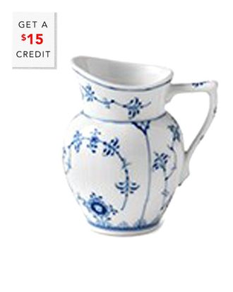 ROYAL COPENHAGEN Blue Fluted Plain Creamerwith $15 Credit