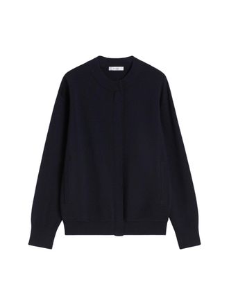 Max Mara Woll -Strickjacke mit einem Stoffstiel