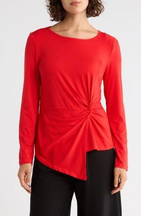 Patrizia Luca Side Knot Top in Red at Nordstrom Rack, Size X-Small
