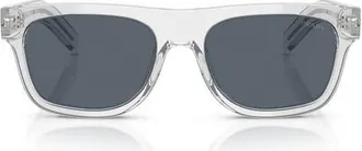 Prada 55mm Pillow Sunglasses in Transparent Grey/dark Blue at Nordstrom