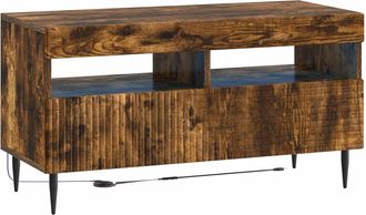 vidaXL Mueble De Tv Led Roble Ahumado Madera De Ingenier&iacute;a Vidaxl