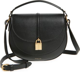 DeMellier Siena Leather Saddle Crossbody Bag in Black at Nordstrom