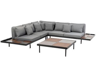 LLR Collection Premium Gartenlounge-Set California mit seitlichen Ablagen