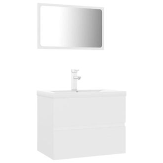 Berkfield Home Bathroom Furniture Set White Engineered Wood