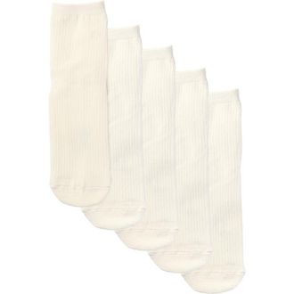 Stems 5-Pack Everyday Ankle Socks in Cream at Nordstrom