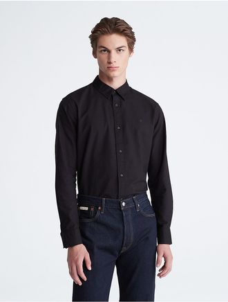 Calvin Klein Mens Oxford Classic Shirt - Black - XS