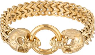 Eye Candy Los Angeles Mens Rafael Skull Chain Link Bracelet in Gold at Nordstrom Rack