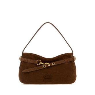 Miu Miu Brown Suede Avenue Shoulder Bag