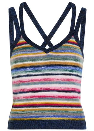 Suzie Kondi Toula Striped Cashmere Tank top - Multicoloured - S (UK8-10 / S)