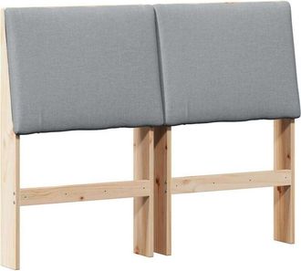 vidaXL Upholstered Headboard Light Grey 120 cm Solid Pine Wood vidaXL
