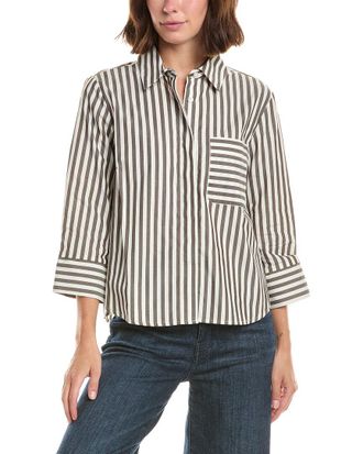 French Connection Quarter Sleeve Stripe Shirt