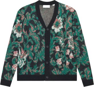 Les Deux Bloemen Jacquard Vest Gebreid - Heren - Vesten - Blauw - M - Truien & Vesten